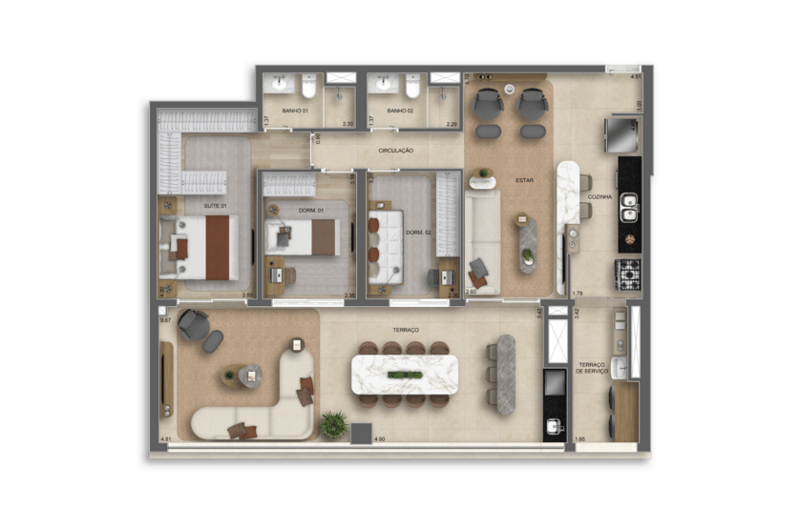 117m² do The Grand Padre Adelino