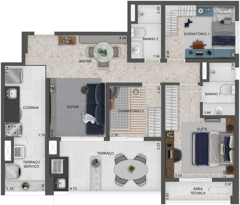 82m² do Torino Mooca Città