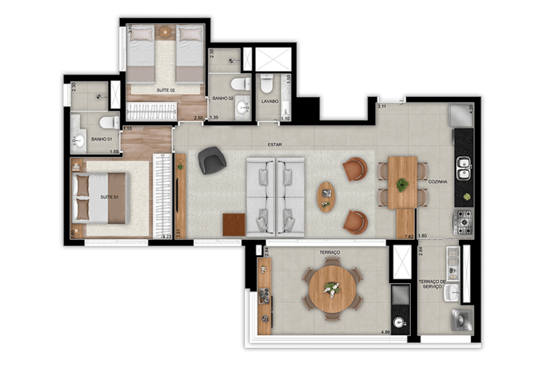 95m² do Landmark Tatuapé