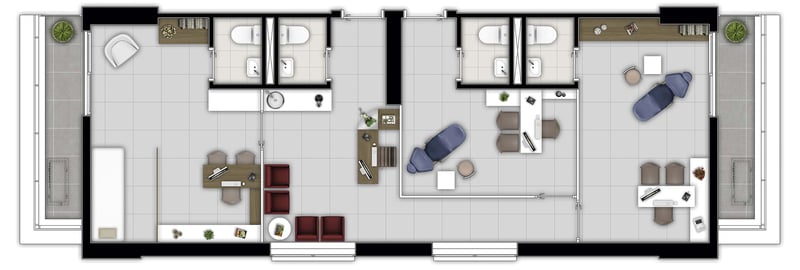 Junções Finais 2 e 3 ou 8 e 9 = 79,07m² do Geon 652