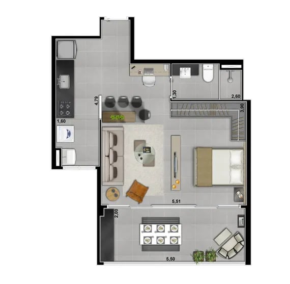 55m² do Composite Des Arts