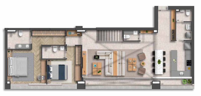 Duplex 209m² do 155 Jerônimo