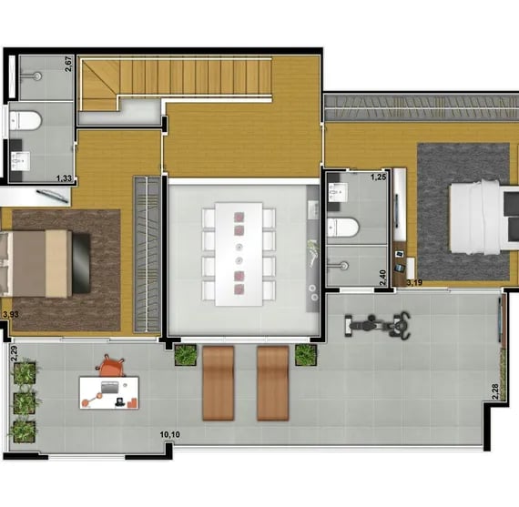 Duplex Tipo 2 do Composite Des Arts