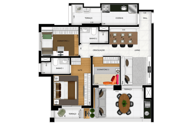81m² do Praça Tatuapé