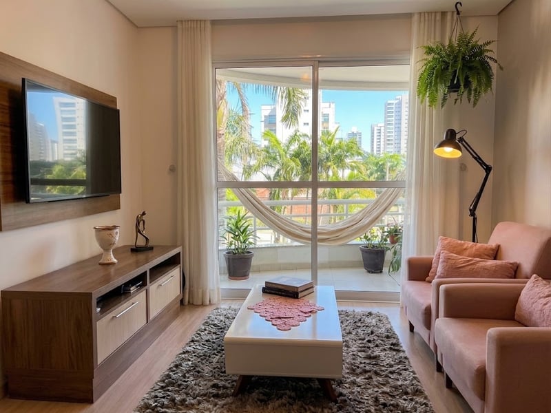 Sala de estar com vista