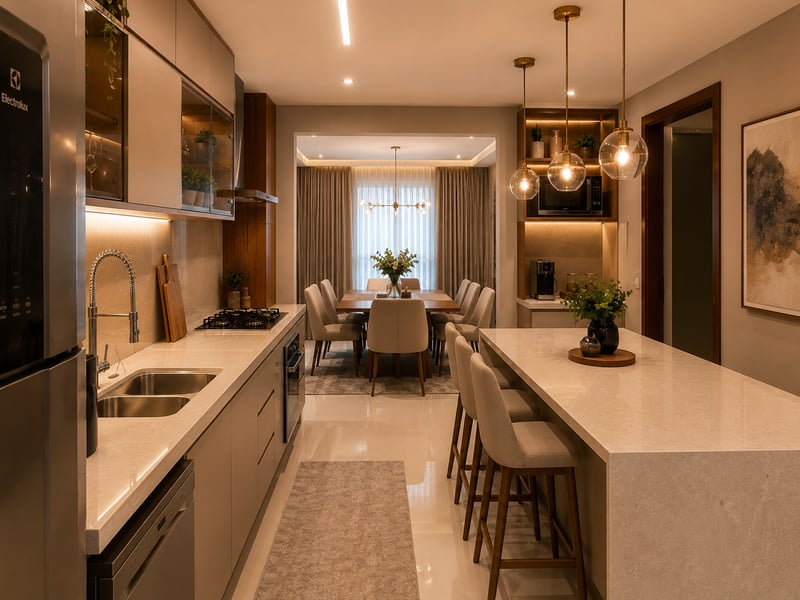 Cozinha com bancada