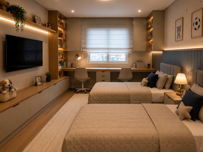Quarto com duas camas