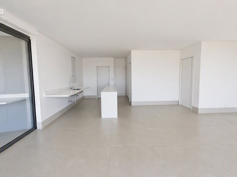 Sala integrada à cozinha/Área social integrada