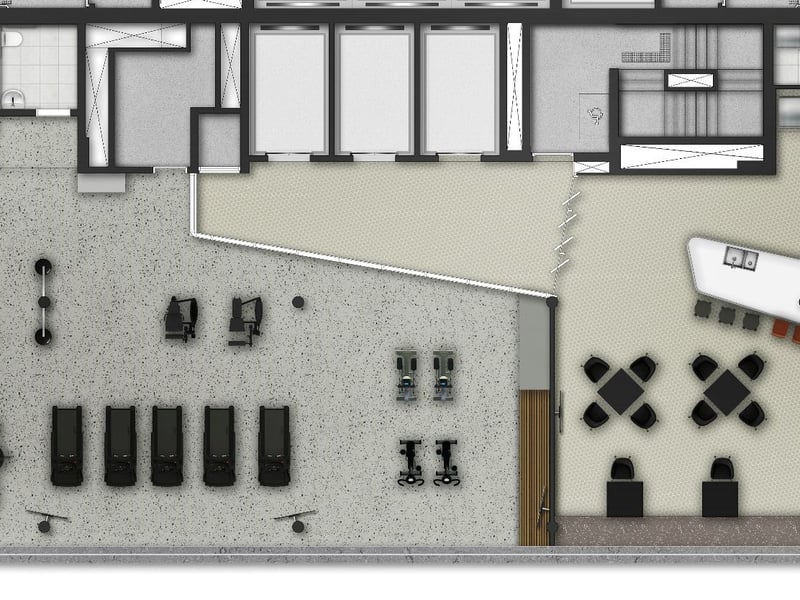 Planta - Área Comum Studio - Rooftop​
