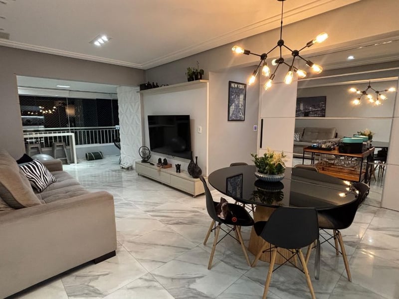 Condomínio Terrazzo Nobile &mdash; Sala e jantar integradas