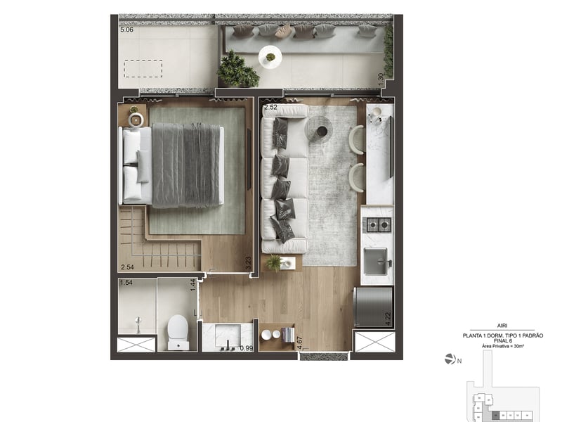 30m²