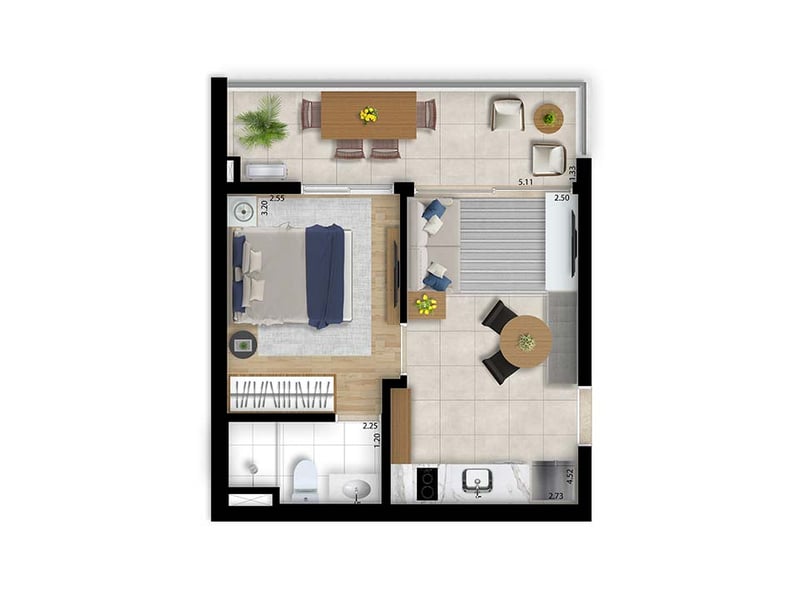 34m²