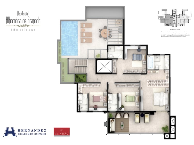 364m²