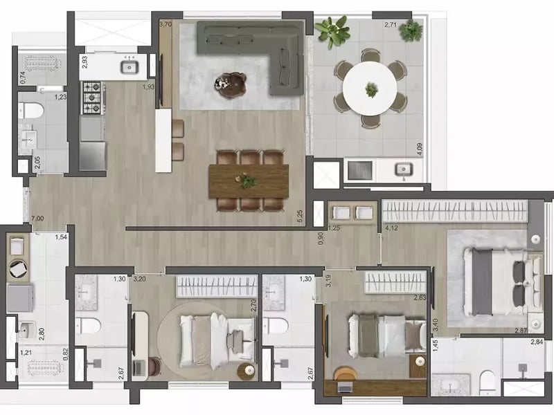 116m²