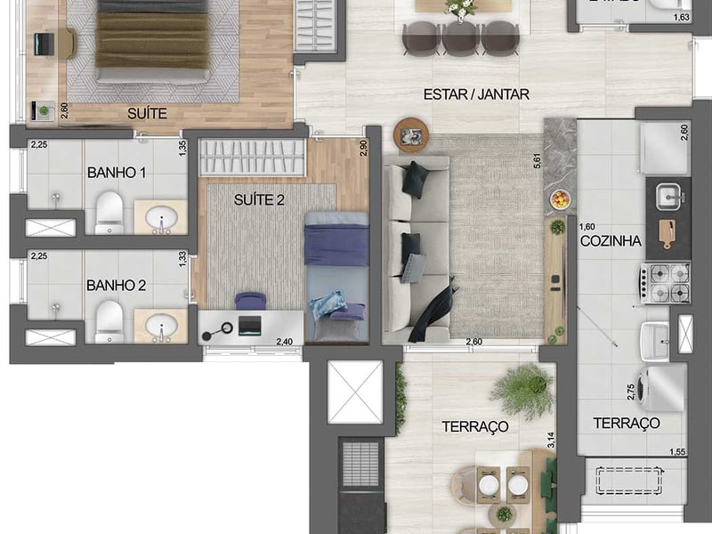 73m²