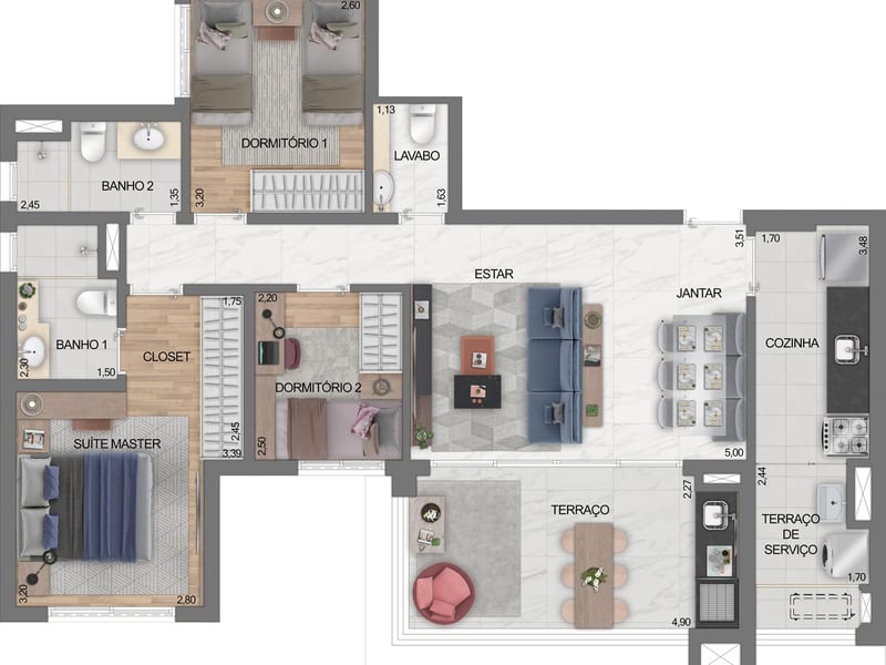 92m²