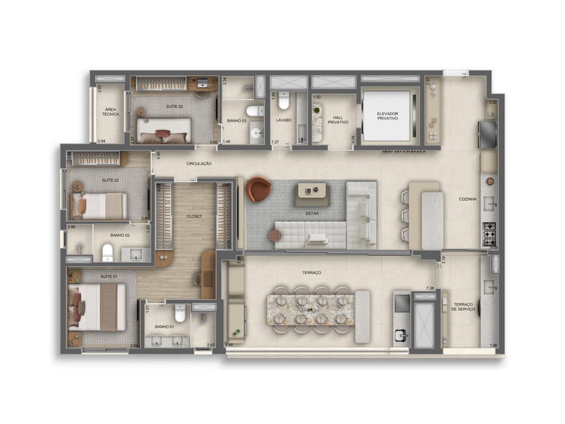 137m²