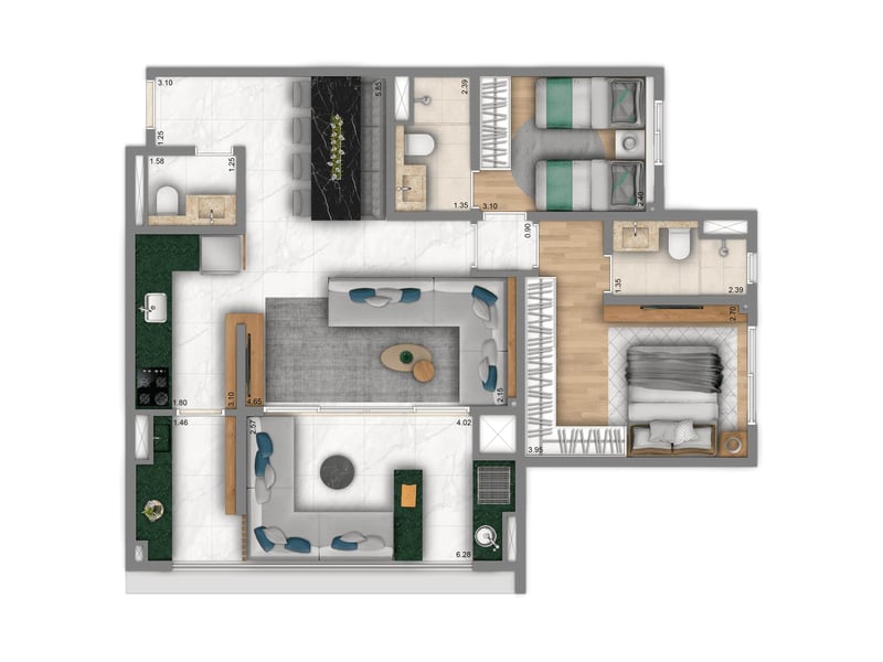 84m²