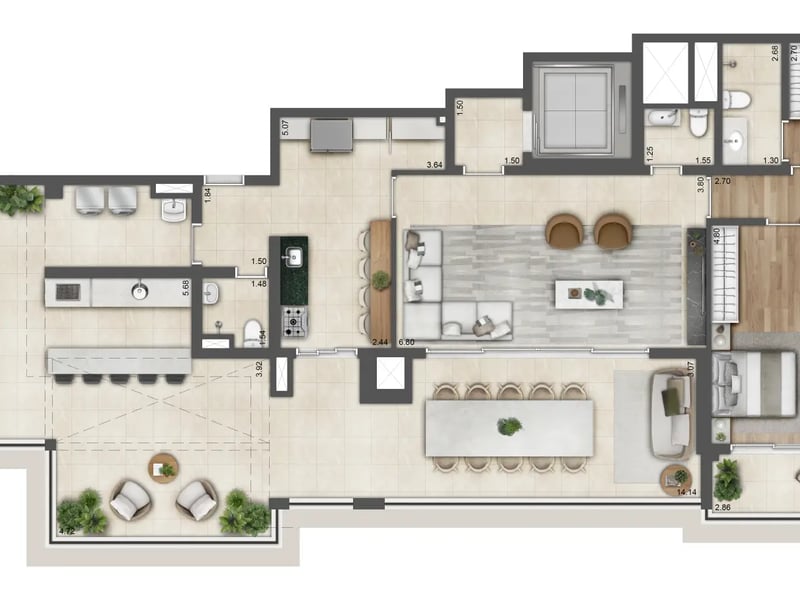 Penthouse 211m²