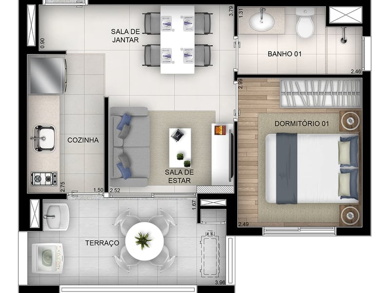 39m²