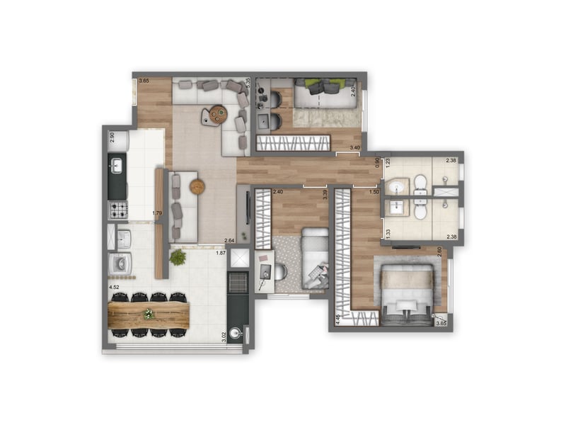 84m²