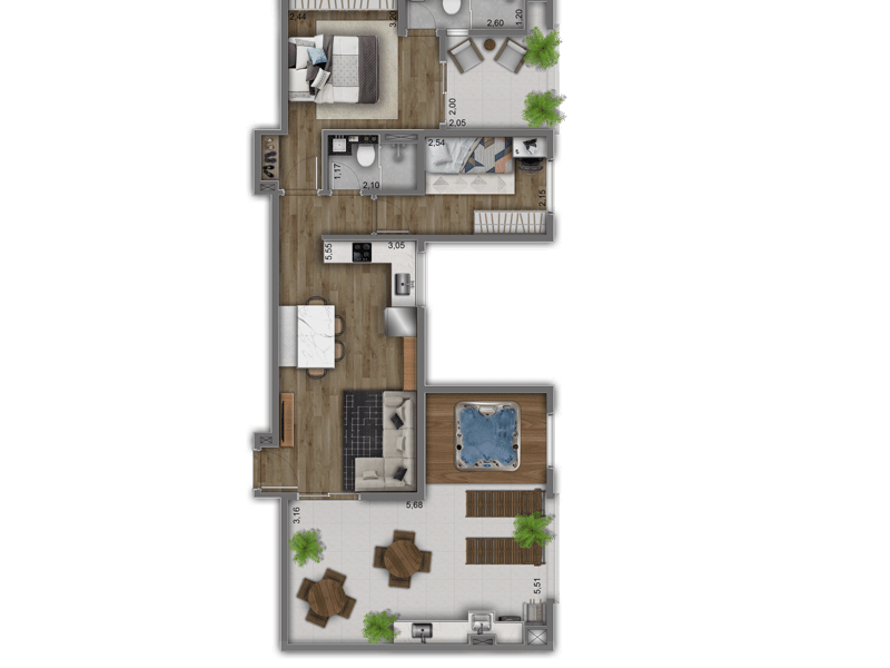 80m²
