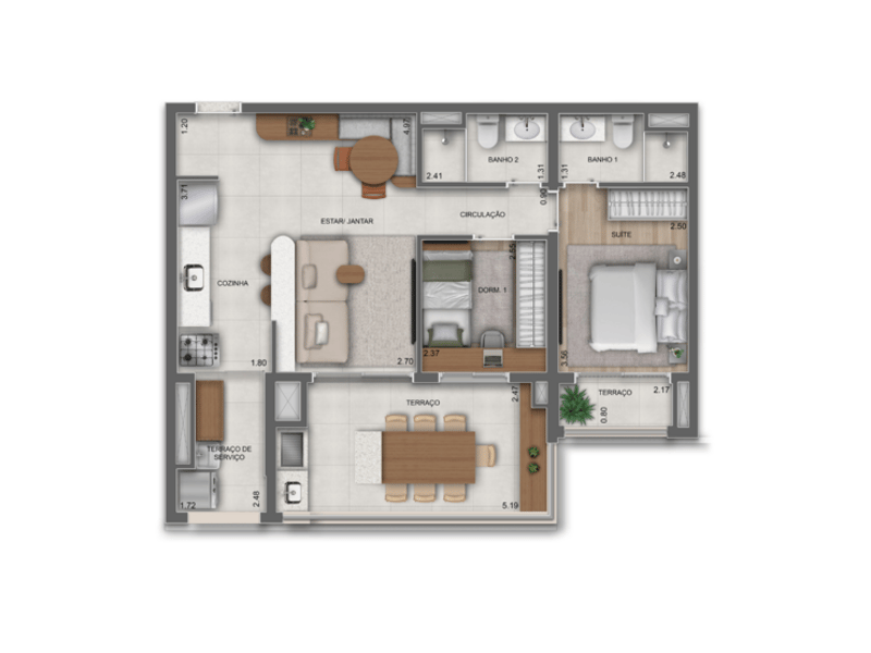 76m²
