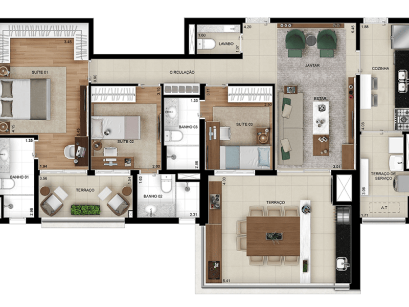 129m²