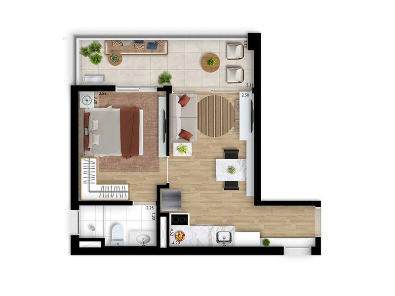 38m²