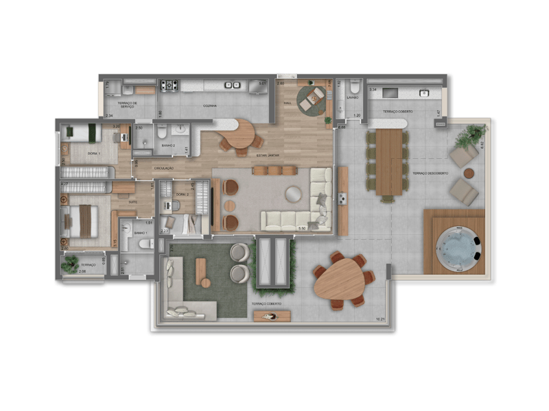 195m²