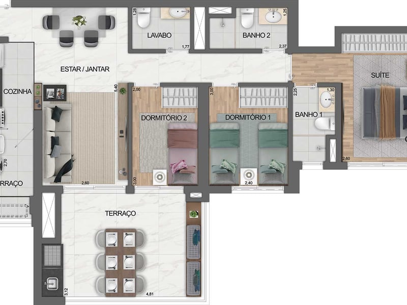 91m²