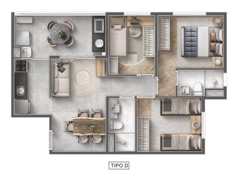 58m²