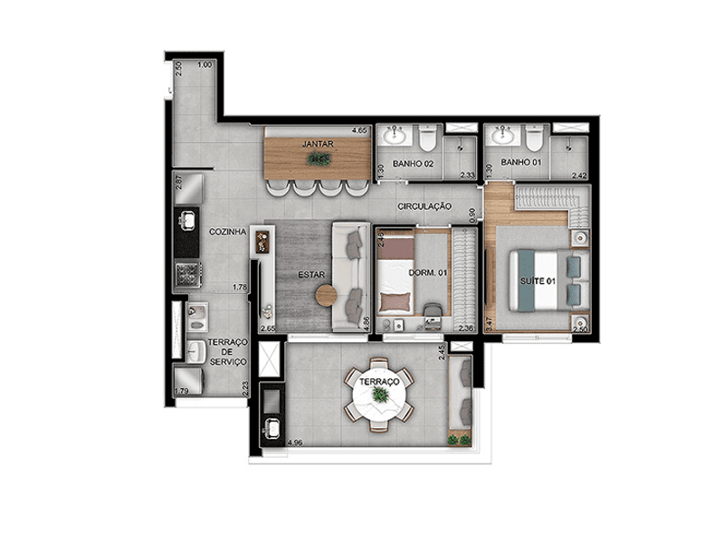 72m²