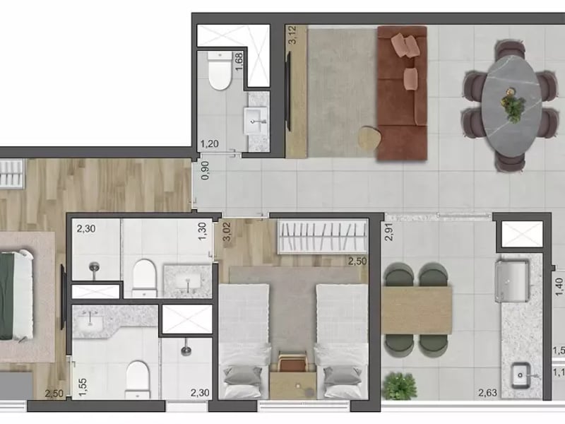 72m²