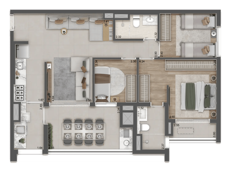 85m²