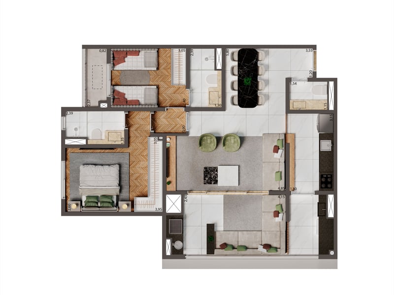 84m²