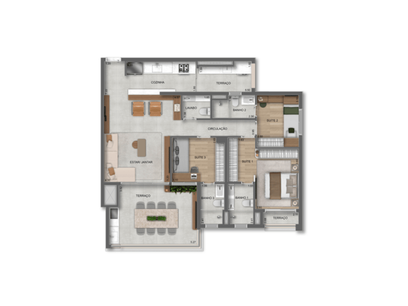 121m²