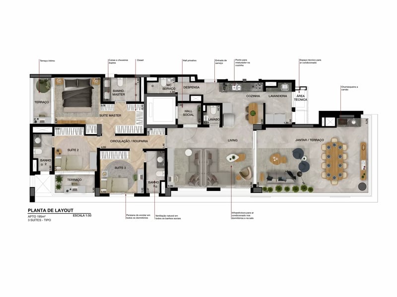 195m²