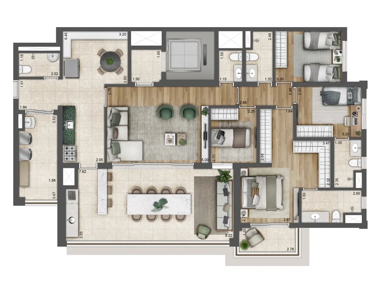 164m²