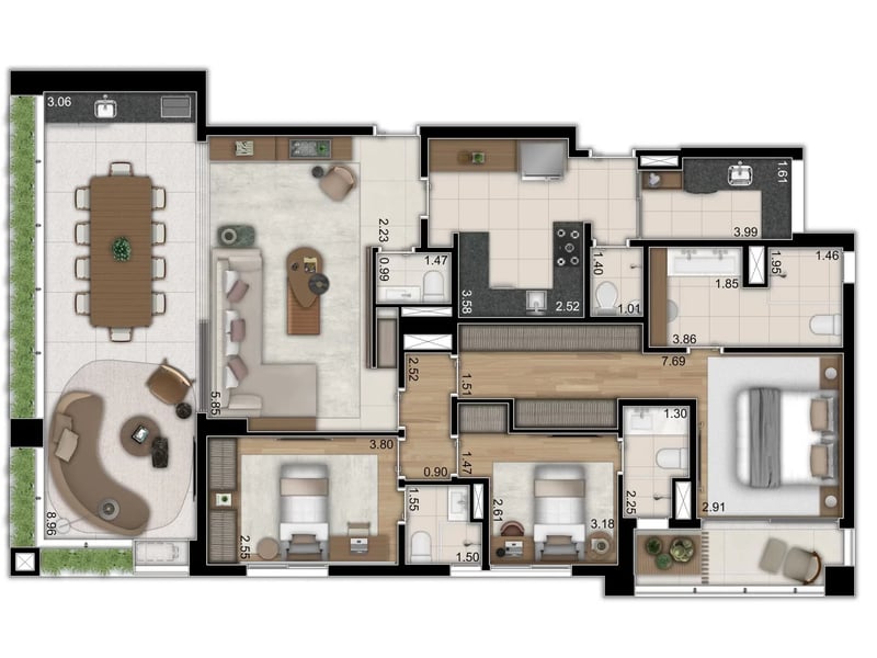 155m²