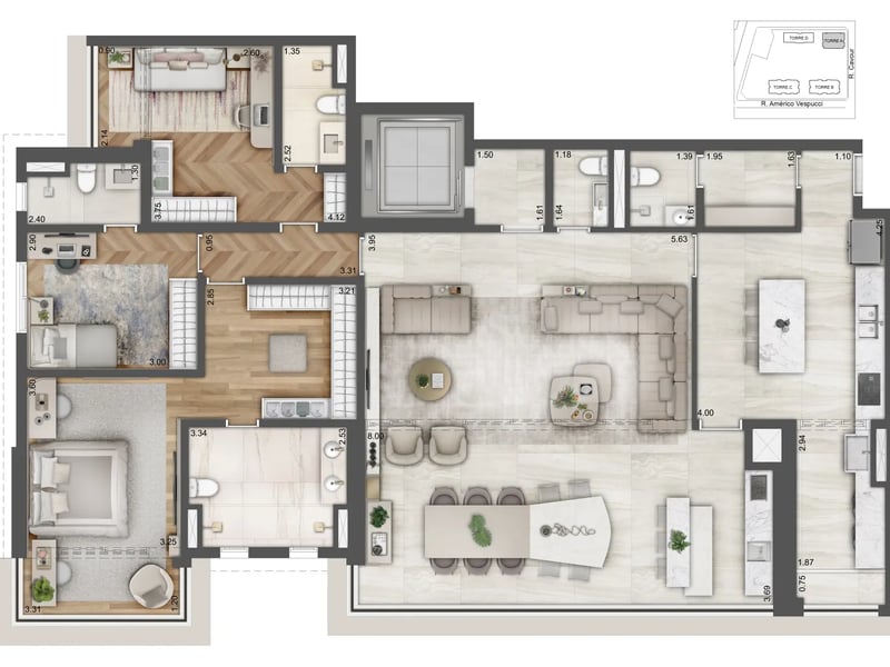 188m²