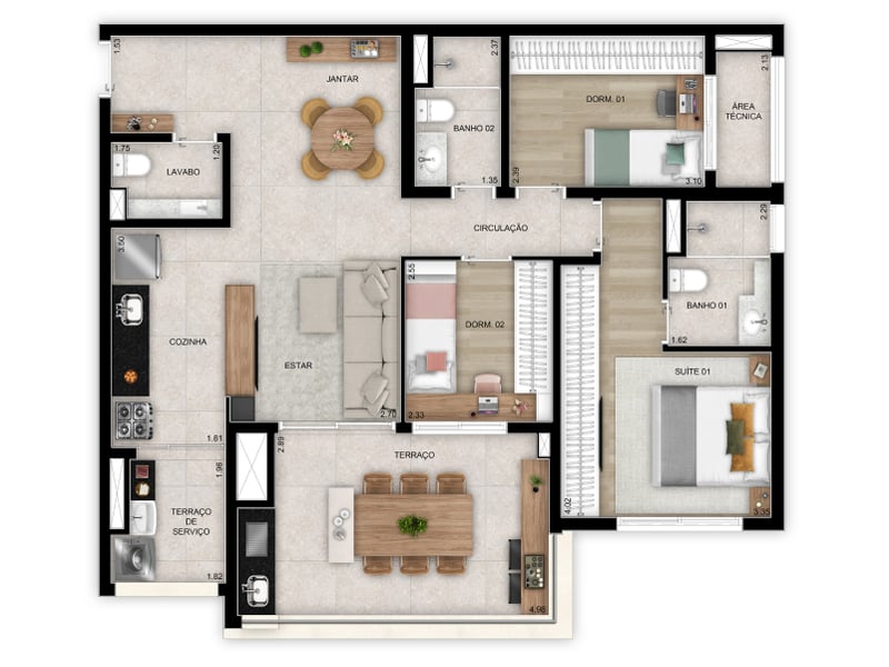 97m²