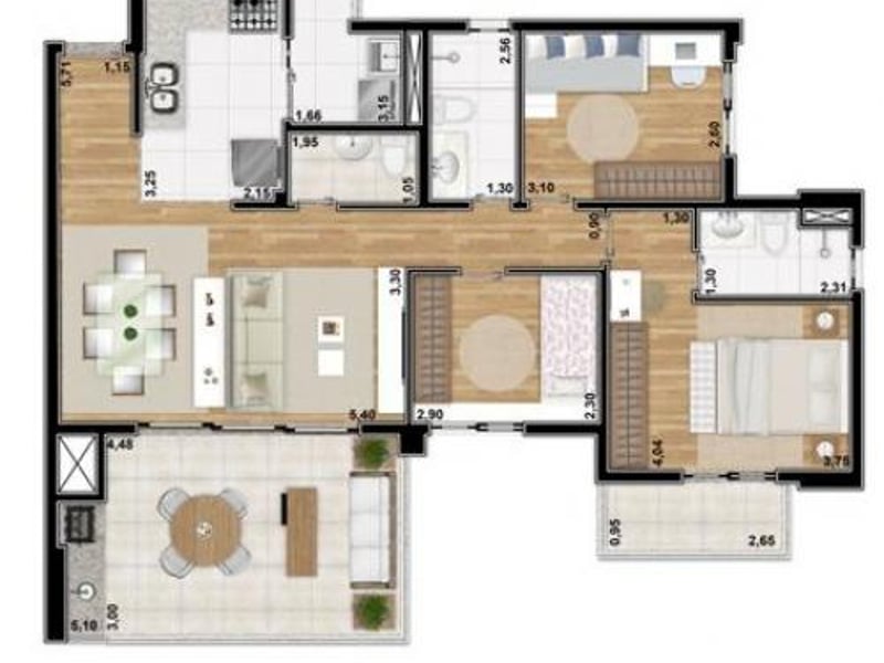 102m²
