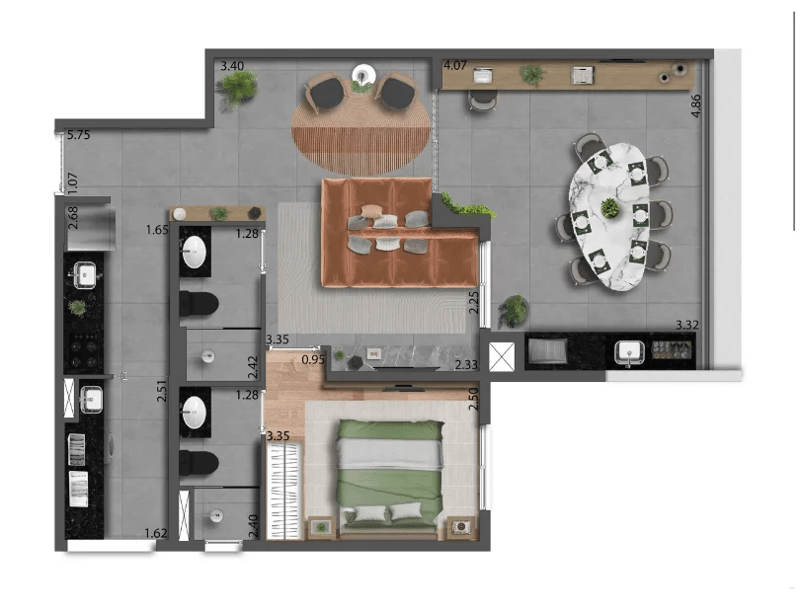67m²