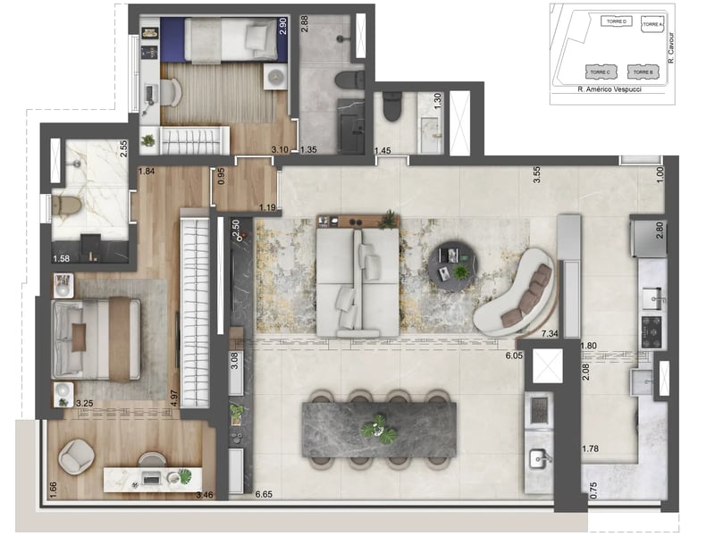 113m²