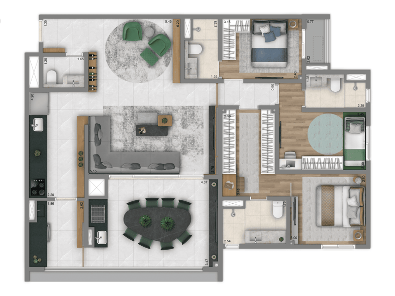 126m²