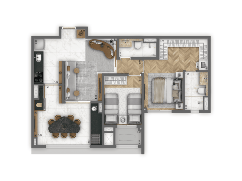 71m²