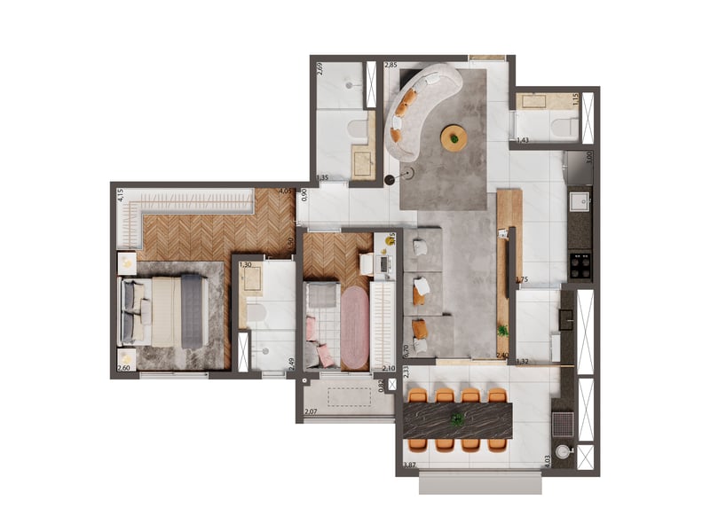 75m²