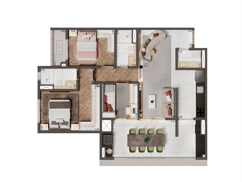 84m²
