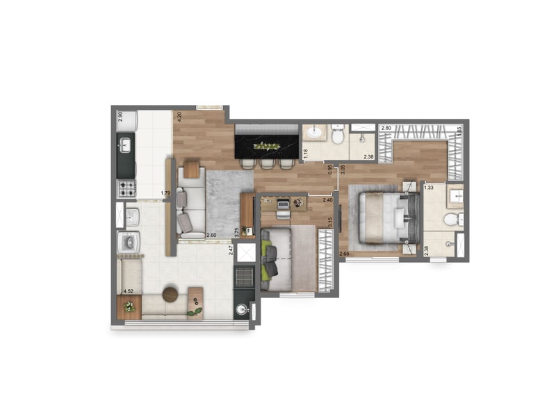 67m²